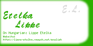 etelka lippe business card